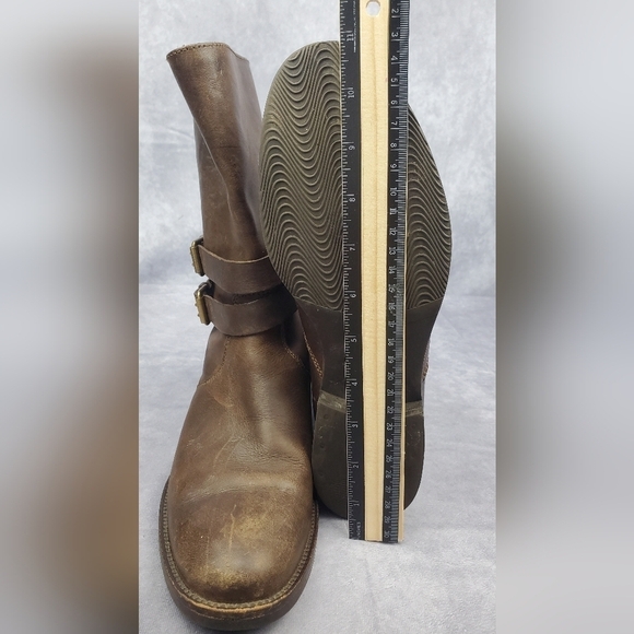 J. Crew Women's size 8.5 Boho Cowboy Western boots engineer brown leather rugged - Picture 11 of 15